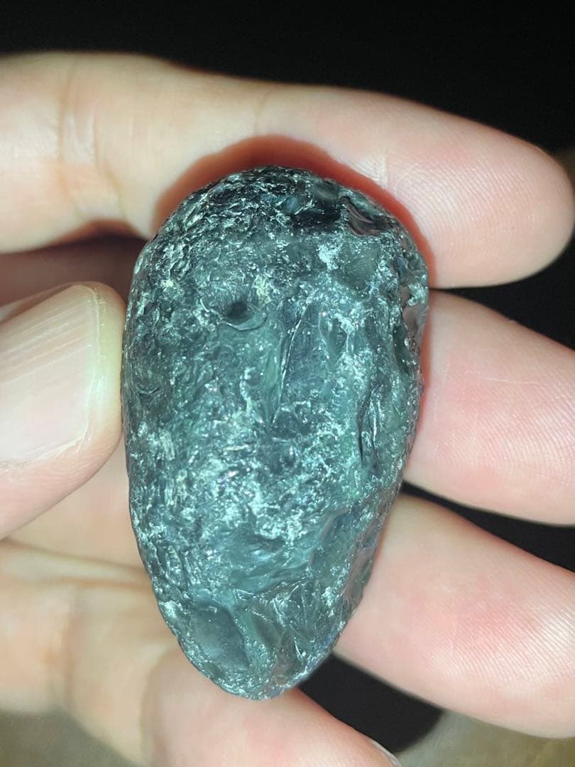 研磨品 十勝石玲瓏 水色、ブルー、イエロー レインボーオブシディアン