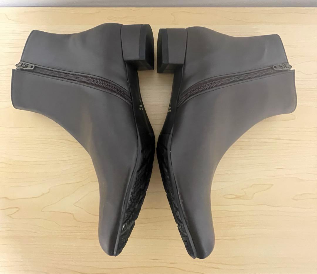 L(24〜24.5cm) RAKUNA ショートブーツ 整体 ダークブラウン