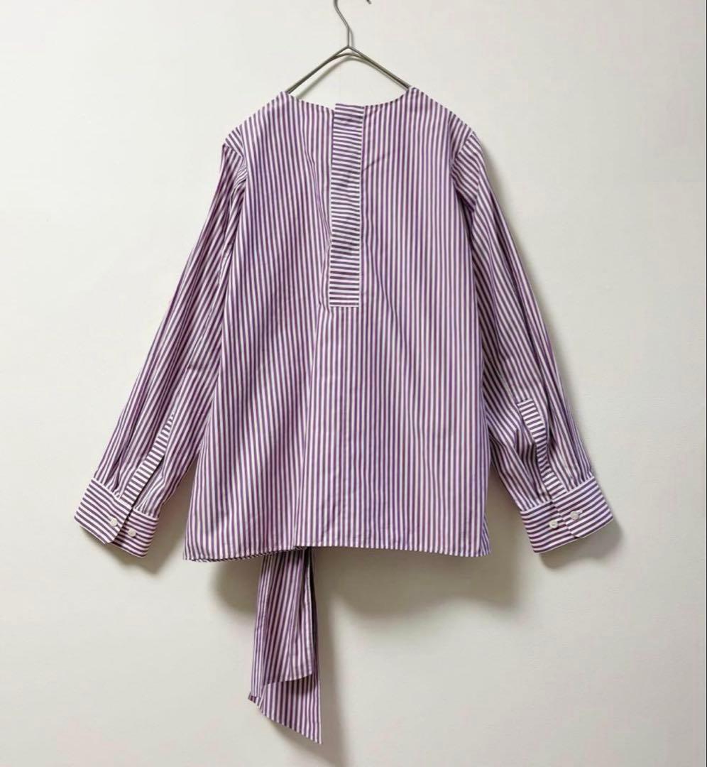 お値下げ】シクラス ブラウス36 ストライプシャツ - メルカリ