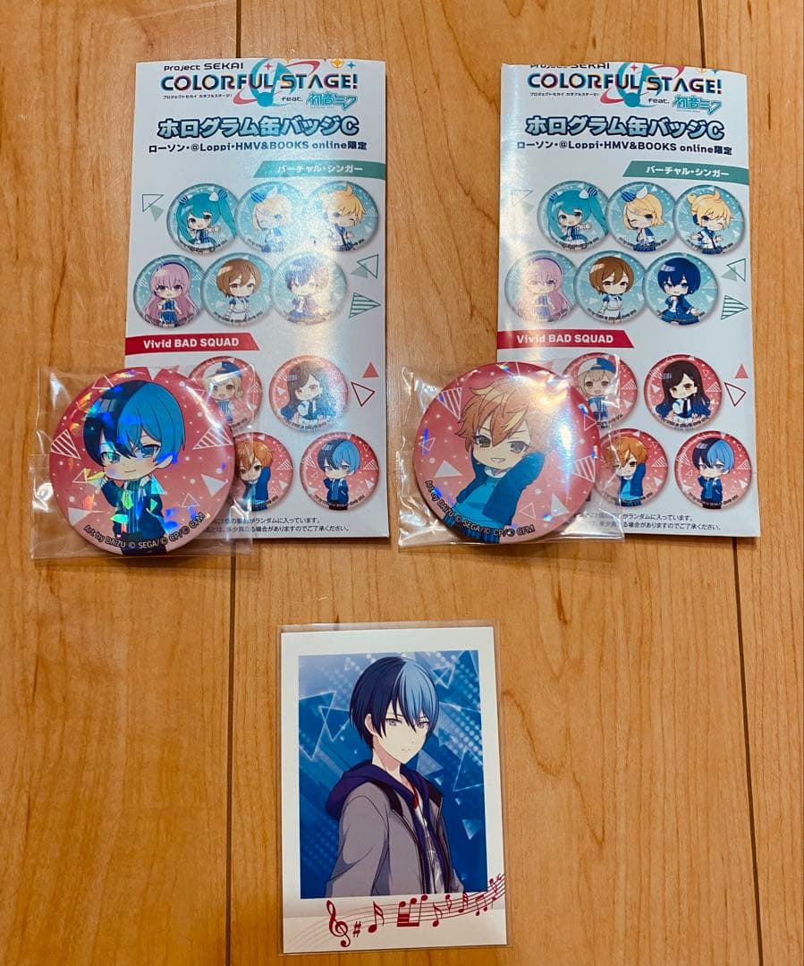 プロセカ Vivid BAD SQUAD 缶バッジ ローソンコラボ、ぱしゃこれ