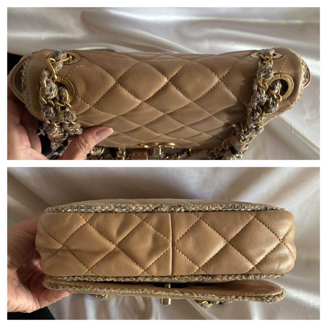 ちょこ 様♡CHANEL ツイード マトラッセ ラムスキン チェーンバッグ