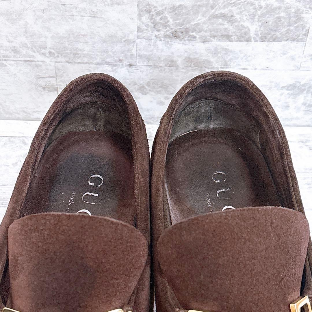 美品✨GUCCI ビットローファー スエード ゴールド金具 26.5cm 茶