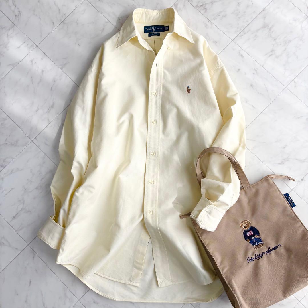 ラルフローレン】オックスフォードシャツ ポニーロゴ ゆったり 黄色
