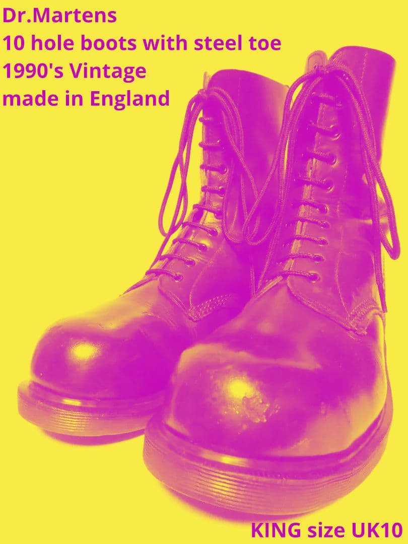 サイズUK10！スチールトゥ＆ノンステッチ！ドクターマーチン10ホール