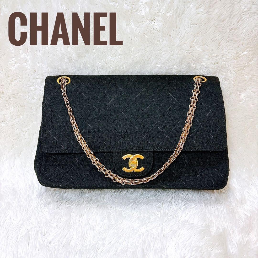 CHANEL✨【美品】レザー　マトラッセ　コットン　ショルダーバッグ　ラムスキン CHANEL（シャネル） マトラッセ シングルフラップ ブランドオフ