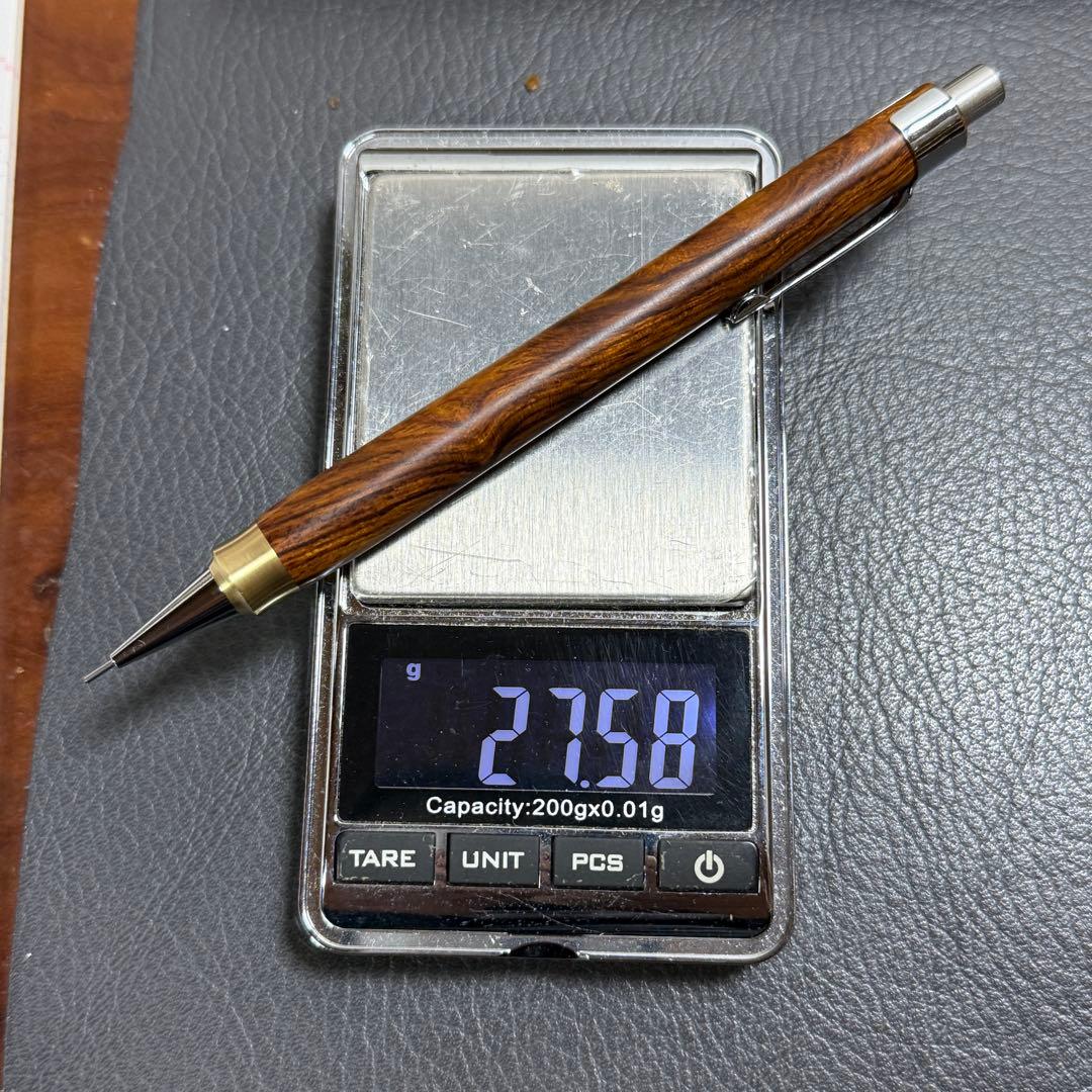 202デザートアイアンウッド 木製シャーペン 最強低重心ダブルR 真鍮