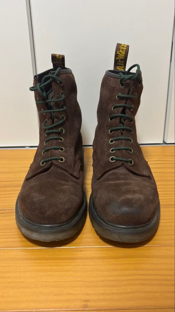 ドクターマーチン 8ホール UK8 EU42 スエード ブーツ ブラウン