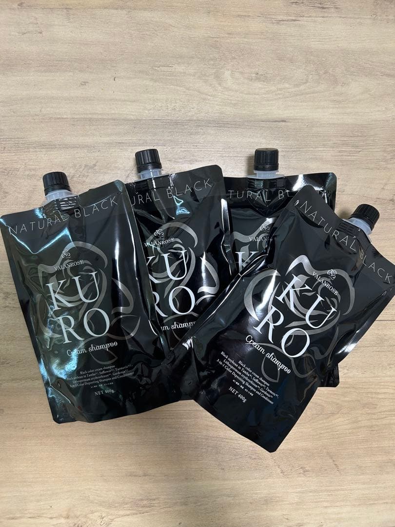 バランローズ　ナチュラルブラック　クロ　新品未使用　4個セット　送料無料 バランローズ（VALANROSE） KURO クリームシャンプー ナチュラル