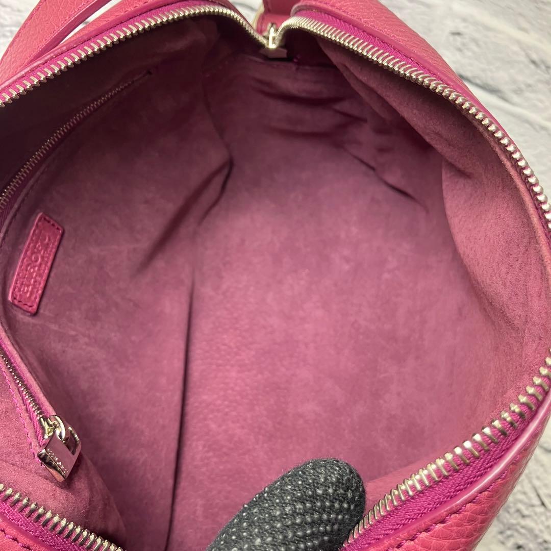 美品✨ヒロフ 現行モデル ヴィータ シボ革 Hロゴ ショルダーバッグ