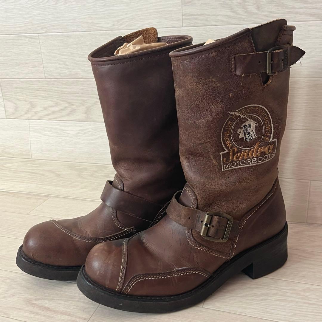 【ベッカム愛用】センドラ Sendra エンジニアブーツ ロゴ刺繍 漢 EU40 ベッカム愛用】センドラ Sendra エンジニアブーツ ロゴ刺繍 漢 EU40