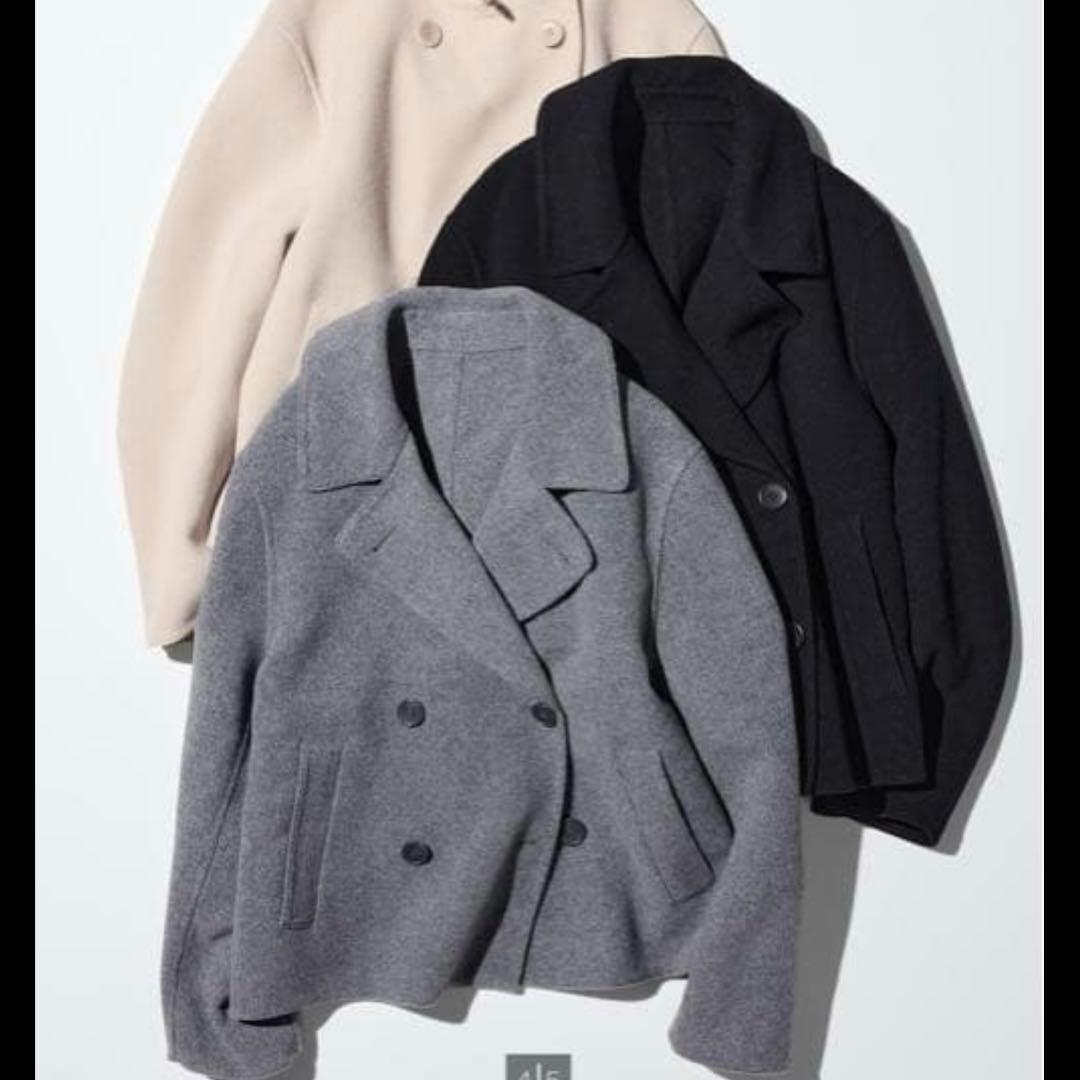 ユニクロ ダブルフェイスショートコート リラックスフィット ユニクロ公式 | ダブルフェイスショートコートリラックスフィット