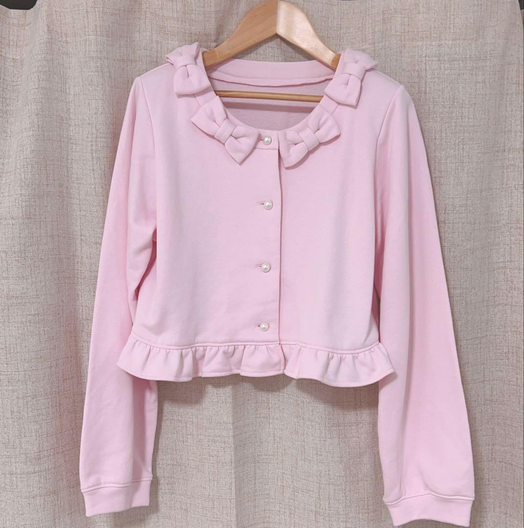 AngelicPretty カルテットリボンカーディガン ピンク - メルカリ