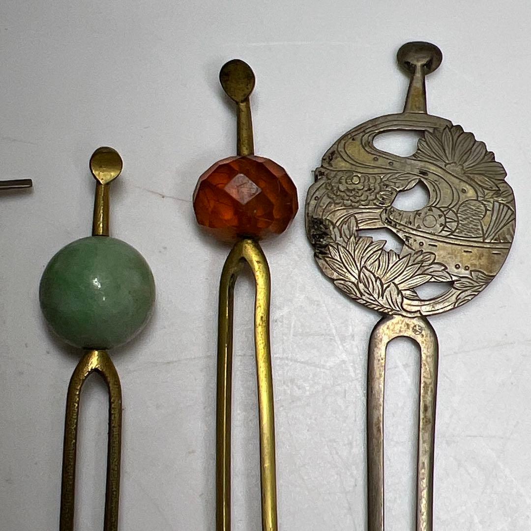 極上 本翡翠 銀細工 簪 ブローチ 106g 東キ8-0127☆2F タサチ - メルカリ