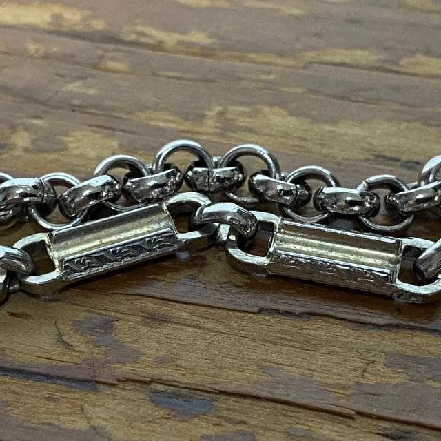 1900年代初頭 英国 アンティーク 純銀 アルバートチェーン ネックレス