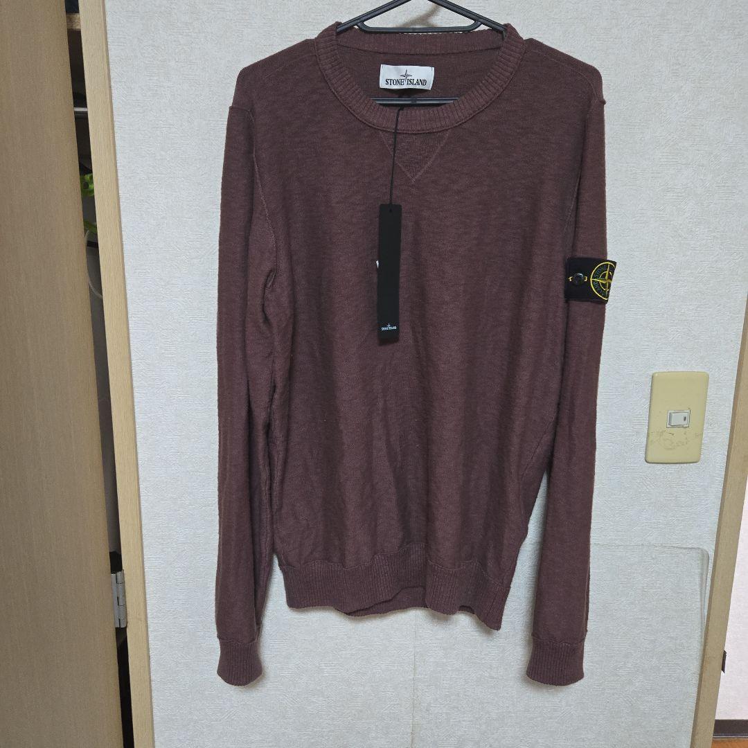 STONE  バーガンディ クルーネックセーター STONE ISLAND（ストーン アイランド） クルーネック ニット メンズ