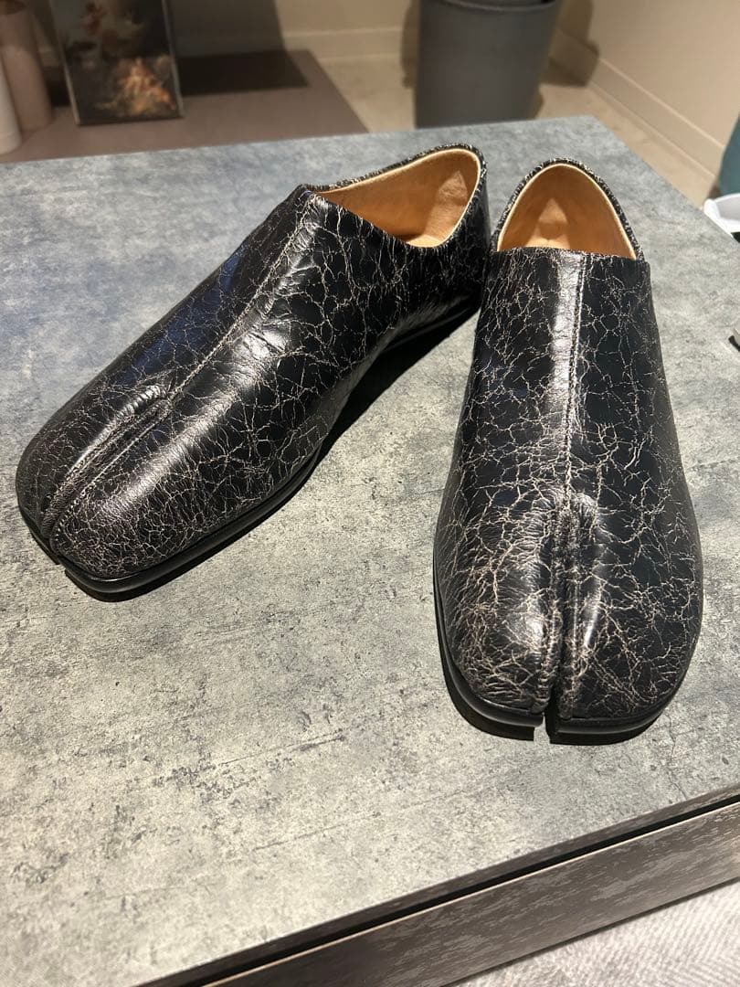 Maison Margiela 黒 レザー 足袋 Maison Margiela（メゾンマルジェラ） Tabi Ankle Boots 足袋ブーツ