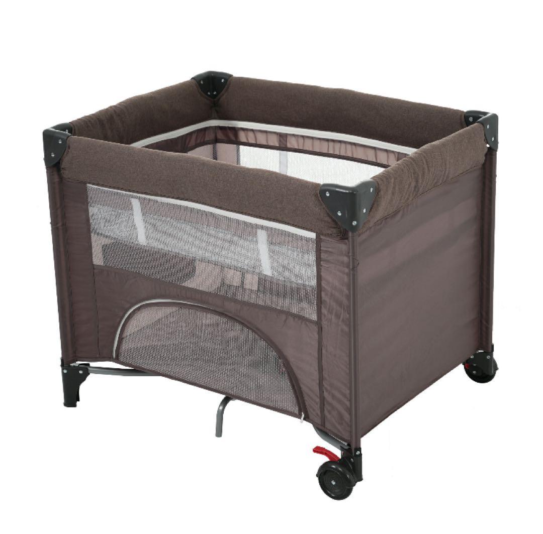 新品　ベビーベッド　プレイヤード　ベビーサークル　折りたたみ　ブラウン　茶色 爆買WEEK☆全品5%引クーポン利用】プレイヤード ベビーサークル