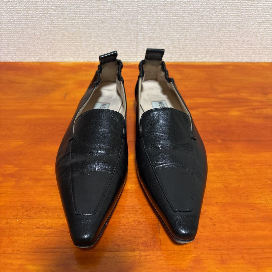 ネブローニ フラットシューズ ローファー 23.5cm 37 黒 ブラック