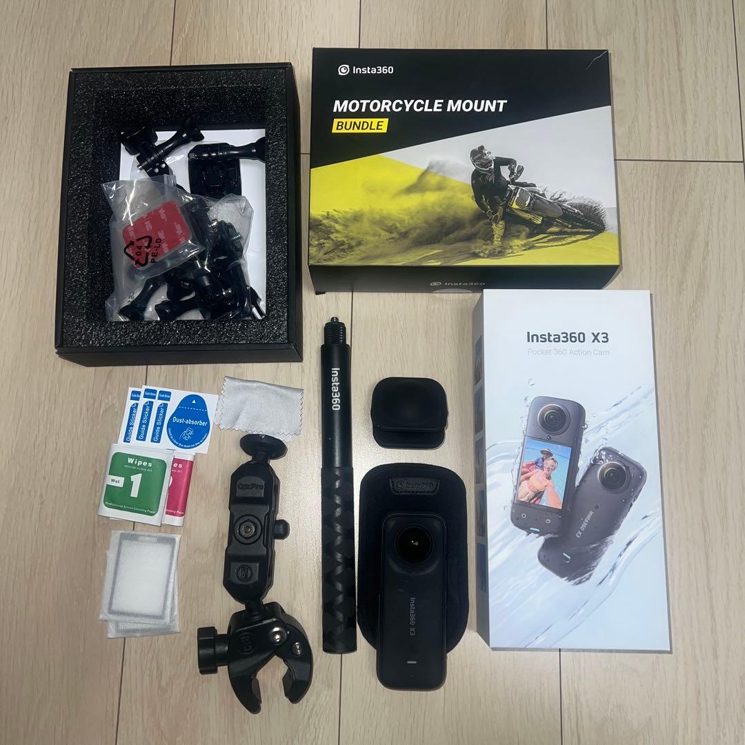Insta360 x3 バイクセット Amazon.com : Insta360 X3 Motorcycle Bundle- Waterproof 360 Action