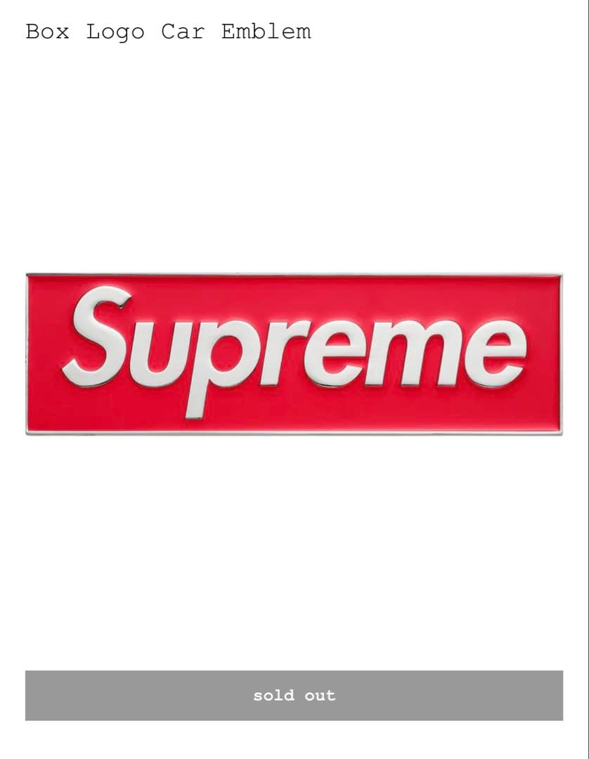 小物 Supreme Box Logo Car Emblem Supreme Box Logo Car Emblem Chrome adhesive car emblem with enamel