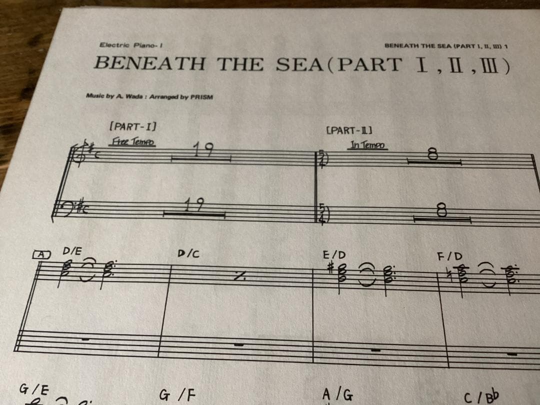 ☆楽譜/プリズム/PRISM/セカンドソウツ/和田アキラ/パート譜/バンドスコア