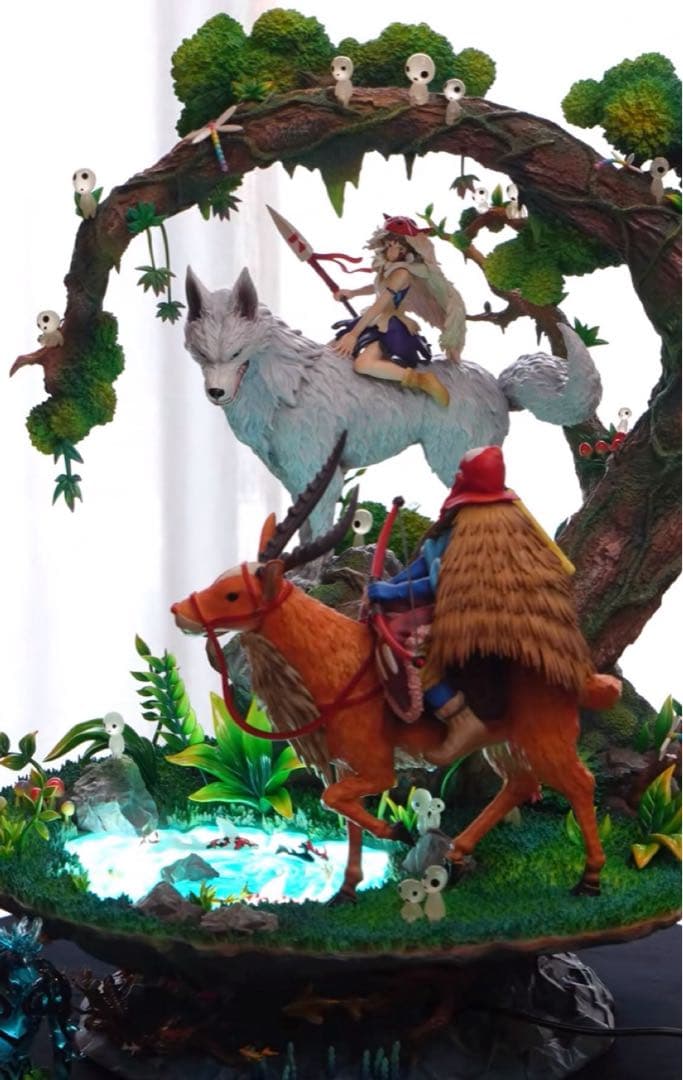 新品】ジブリ もののけ姫 白神様 アシタカ フィギュア ガレージキット