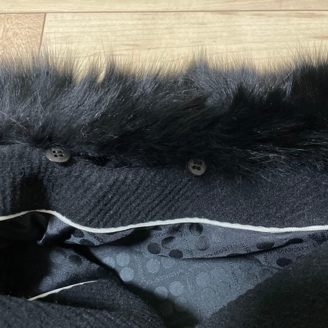 ホメオスタイル ケープコート ブルーフォックスファー ポンチョ