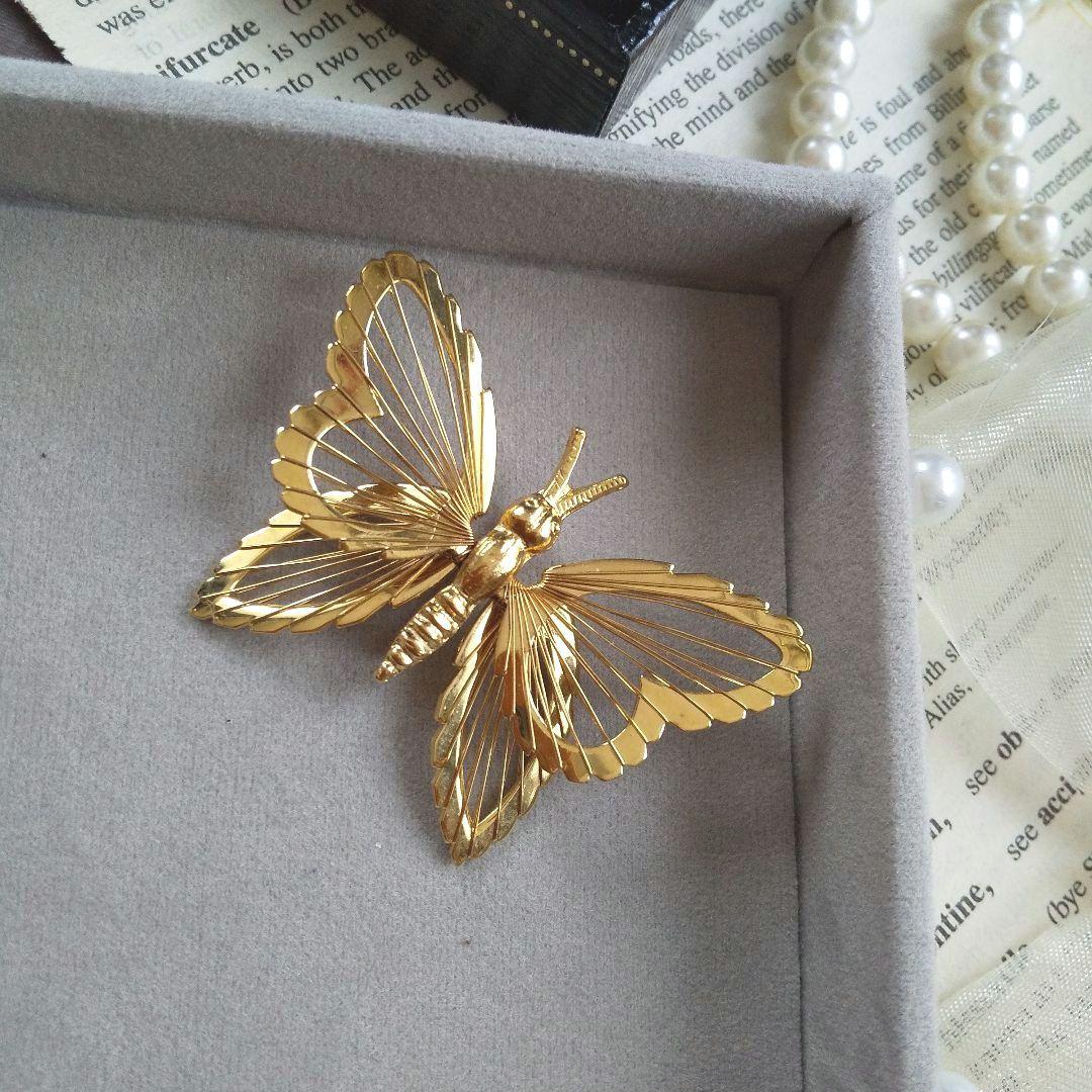 MONET モネ バタフライブローチ 蝶々 金線細工 入学式 結婚式 昆虫