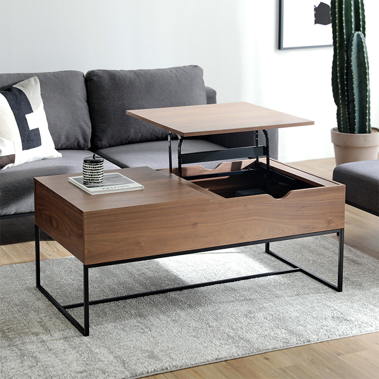 11b333】幅110 リフティングテーブル 昇降式 鉄脚 木製 テーブル