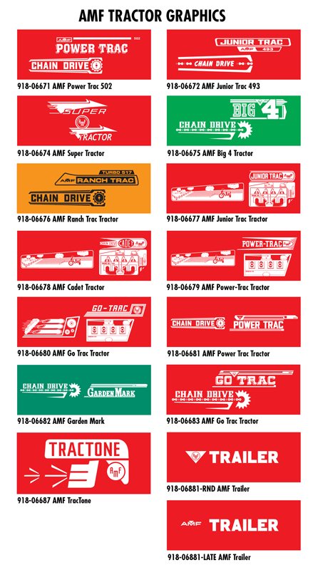 AMF Power-Trac Tractor Graphics