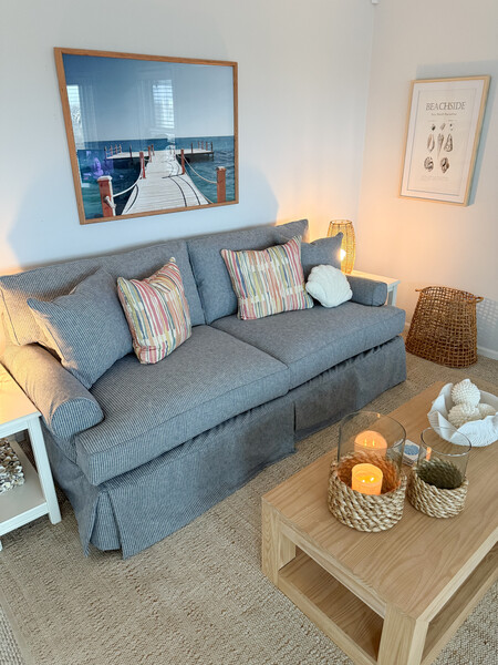 Cindy Crawford Beachside Walk Denim Blue Cotton Fabric Premium