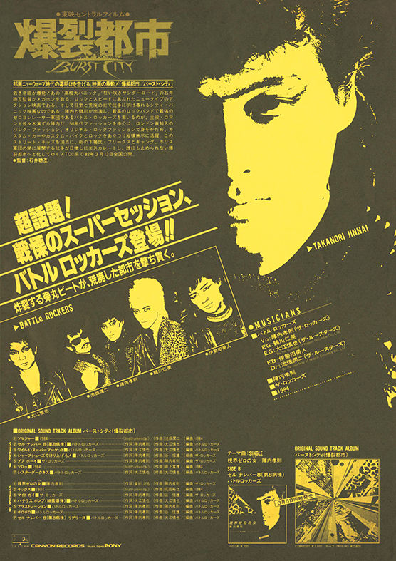 40年前の今日、1982年3月5日、ロックムービーの快作『爆裂都市バースト