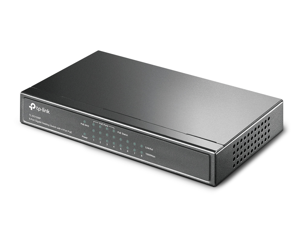 TL-SG1008P | 8-Port Gigabit Desktop Switch with 4-Port PoE | TP-Link