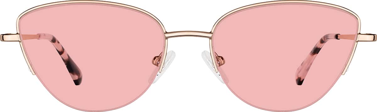 Rose Gold Half-Rim Glasses #3239119 | Zenni Optical