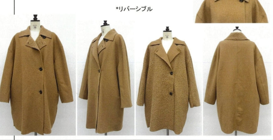 CYNICAL】ボアスライバーニットリバーシブルコート/552-94055