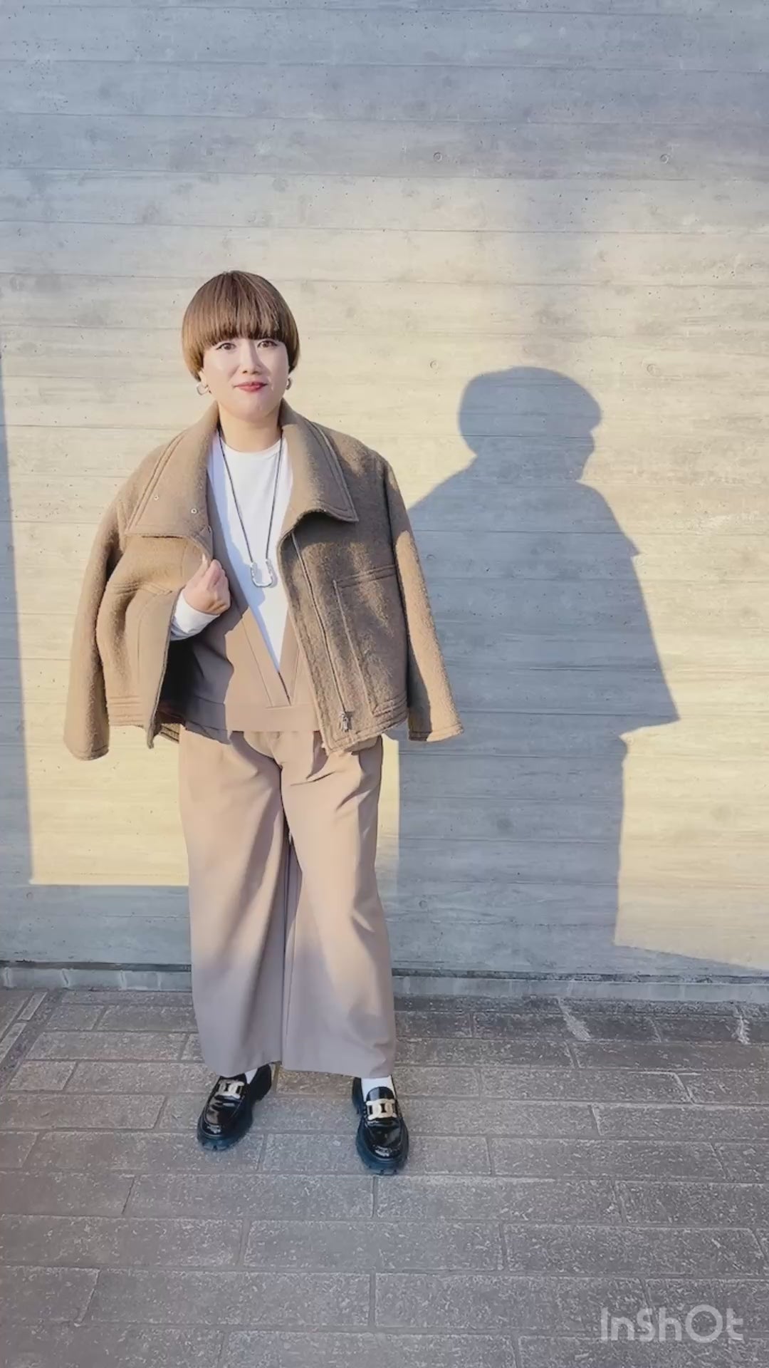 CYAN TOKYO】ウールシャギースタンドブルゾン/407262