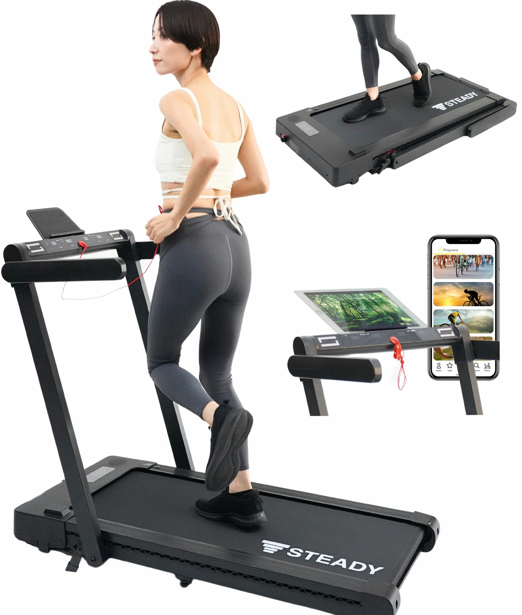 はぴねすくらぶ ランニングマシーン お散歩ロード コンパクト自走式