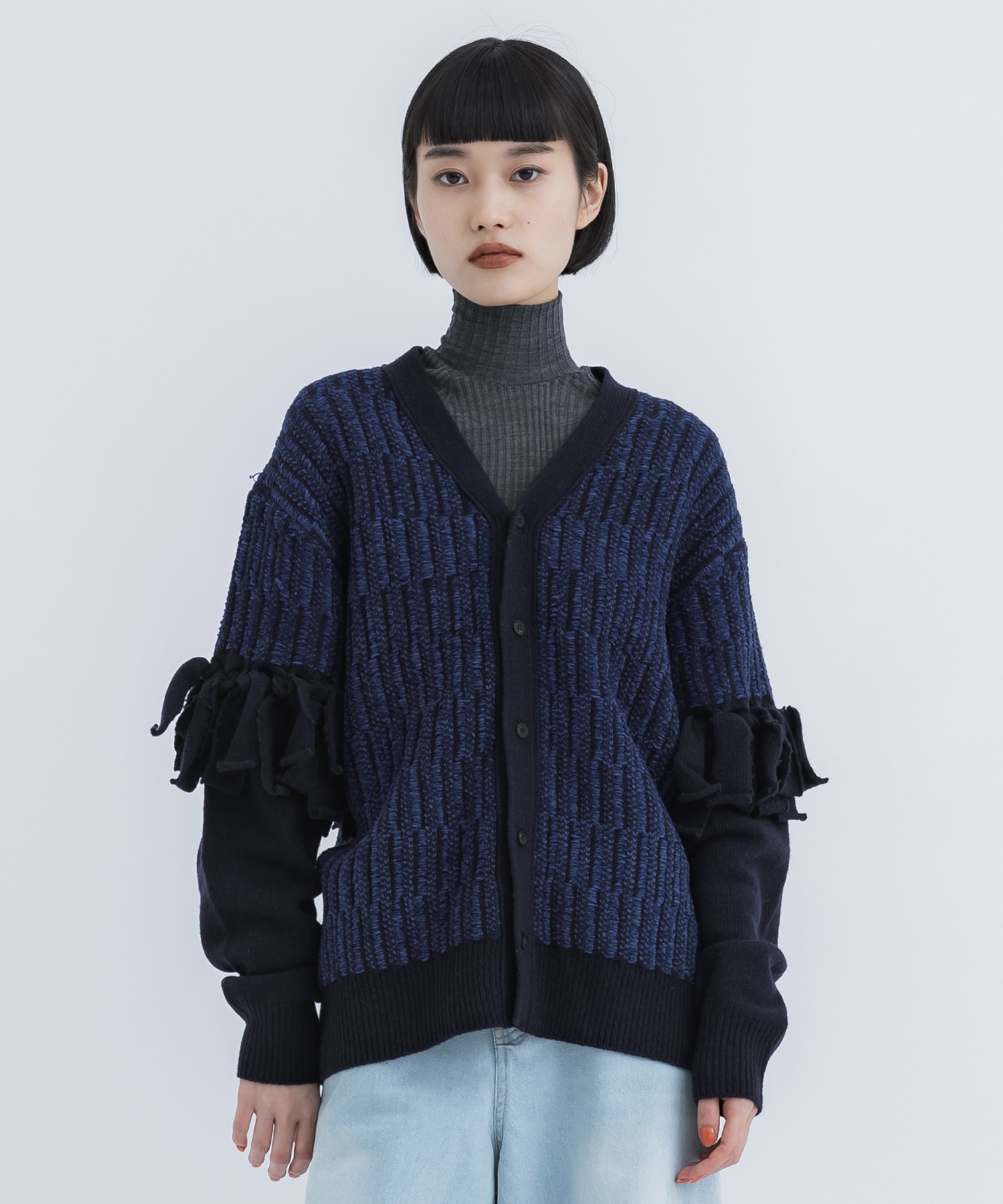 TOGA togaカーディガン PULLA(トーガプルラ)モヘアジャガードニット