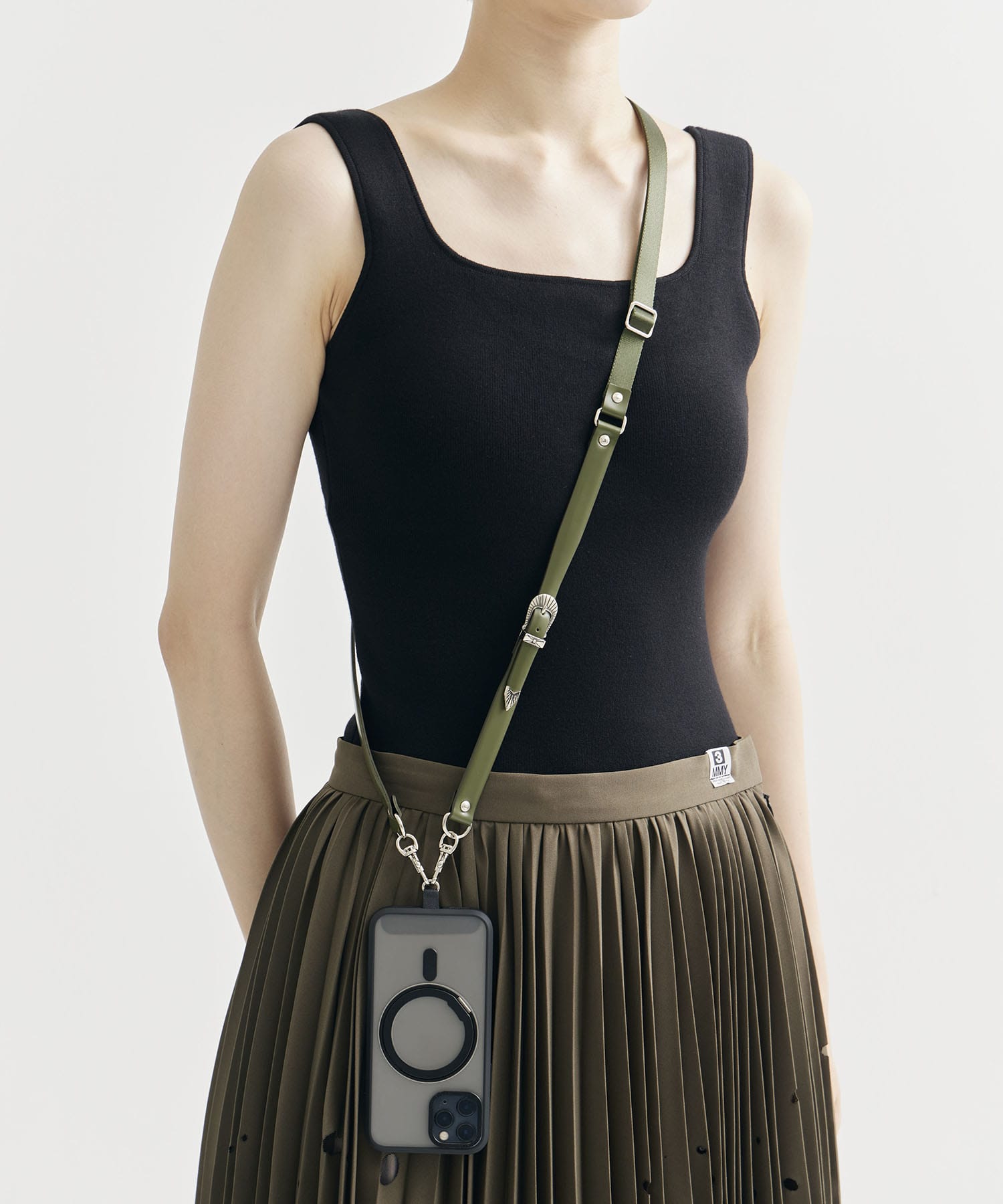 Leather nylon phone strap(FREE KHAKI): TOGA: WOMENS｜ STUDIOUS
