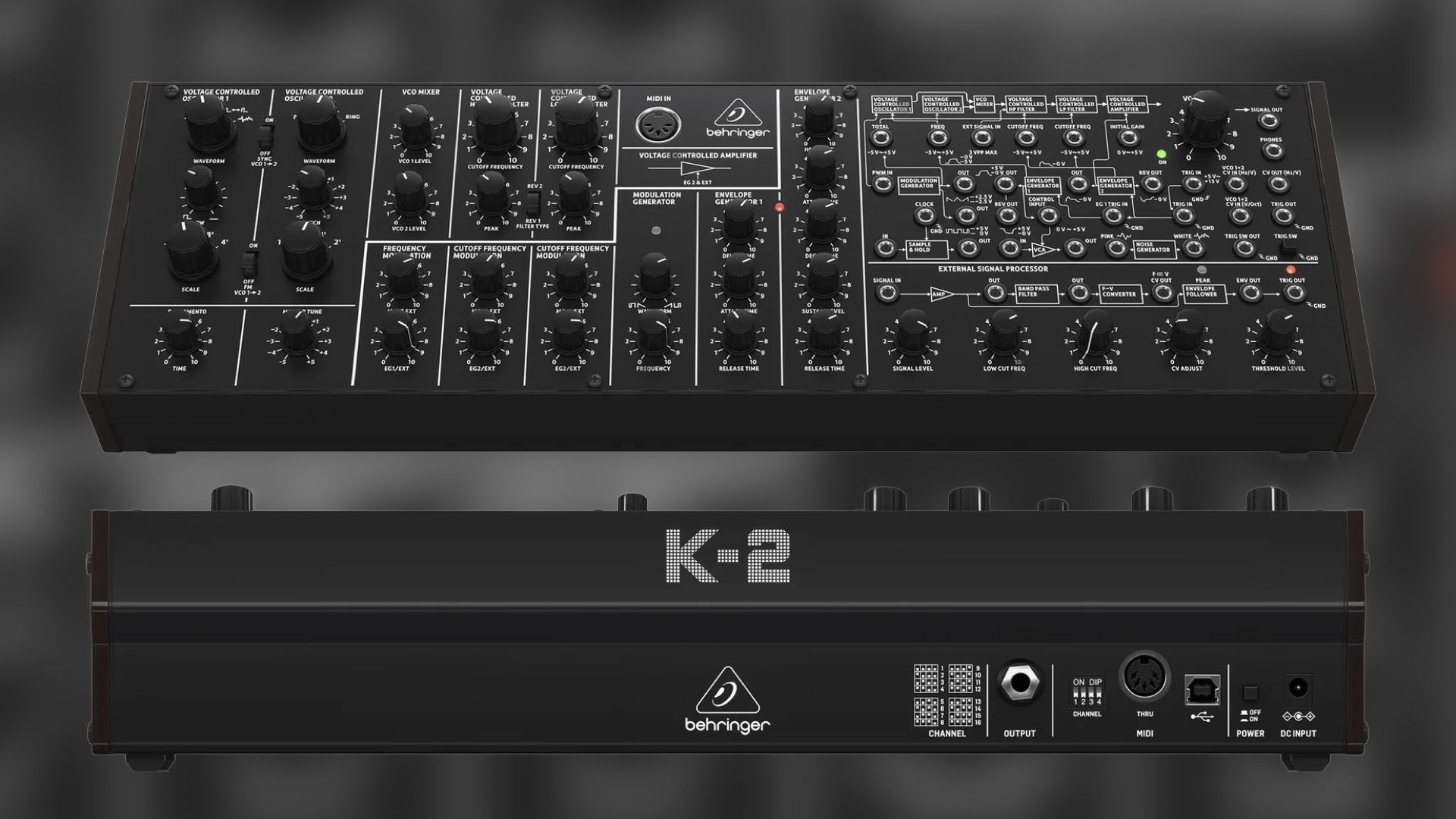 Behringer K-2 MKII, Korg MS-20 synth clone with new features is