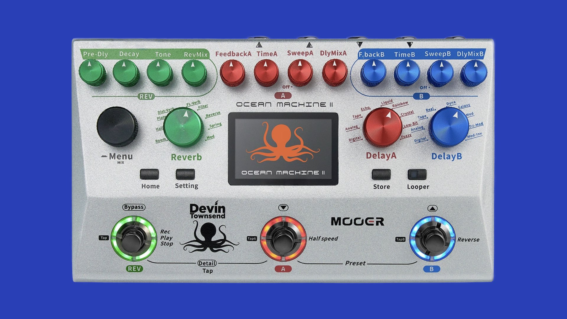 Mooer Ocean Machine II, Devin Townsend's delay and reverb pedal